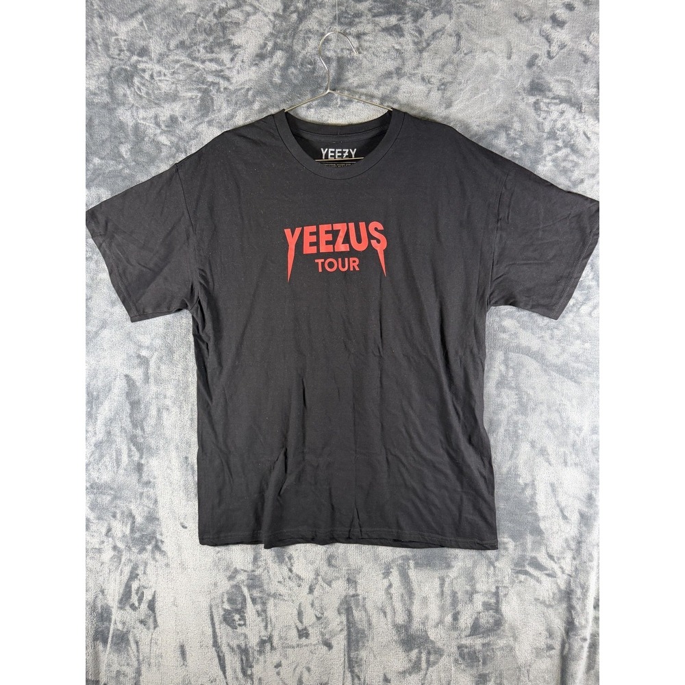 Yeezy Yeezus Kanye West Tour Shirt Mens Large Black Graphic Rap Concert Tee